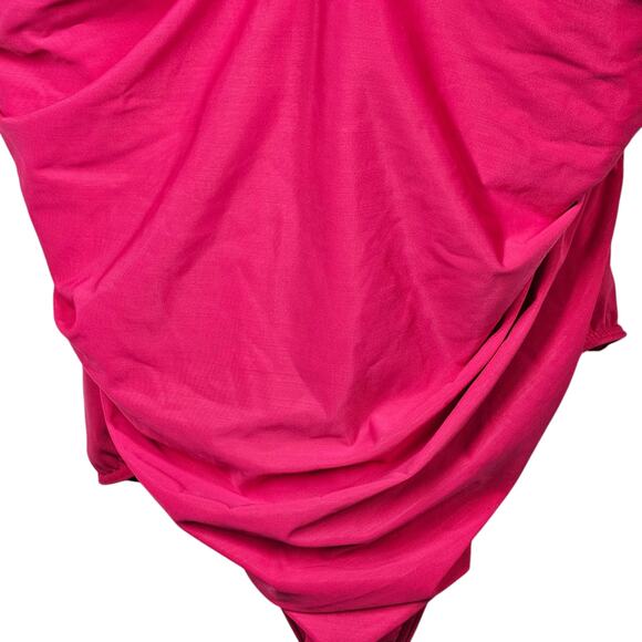 Lands' End Plus Size Slender Suit Grecian Low Leg One Piece Swimsuit - Picture 3 of 8